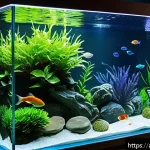 Home 18 관상어 재테크 방법 - A vibrant indoor aquarium scene designed for an Arabic-speaking fish enthusiast, showcasing a medium...